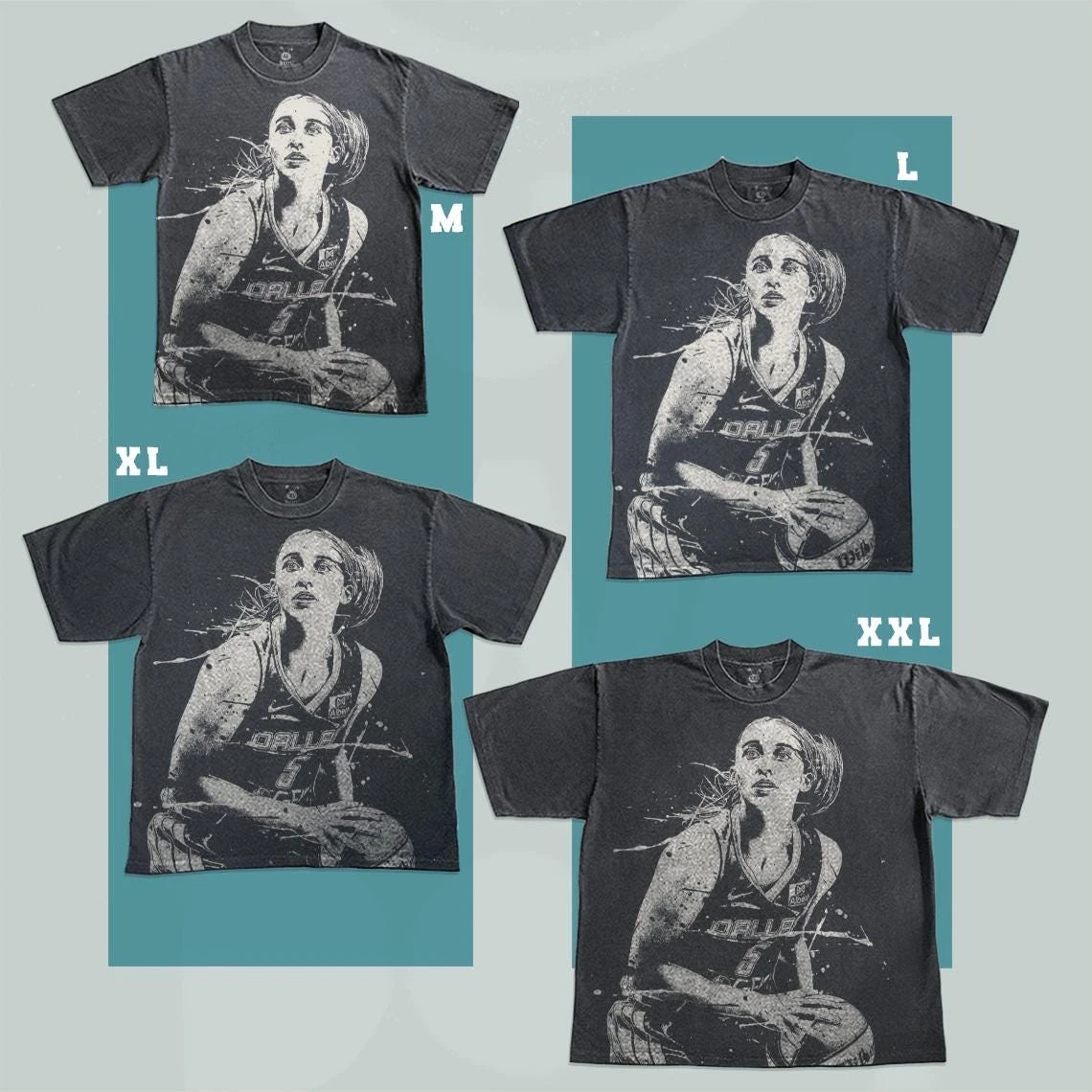 Paige Bueckers Handmade Bleached T-Shirt: Faded Black Cotton Unisex Tee To The Fans of Wnba