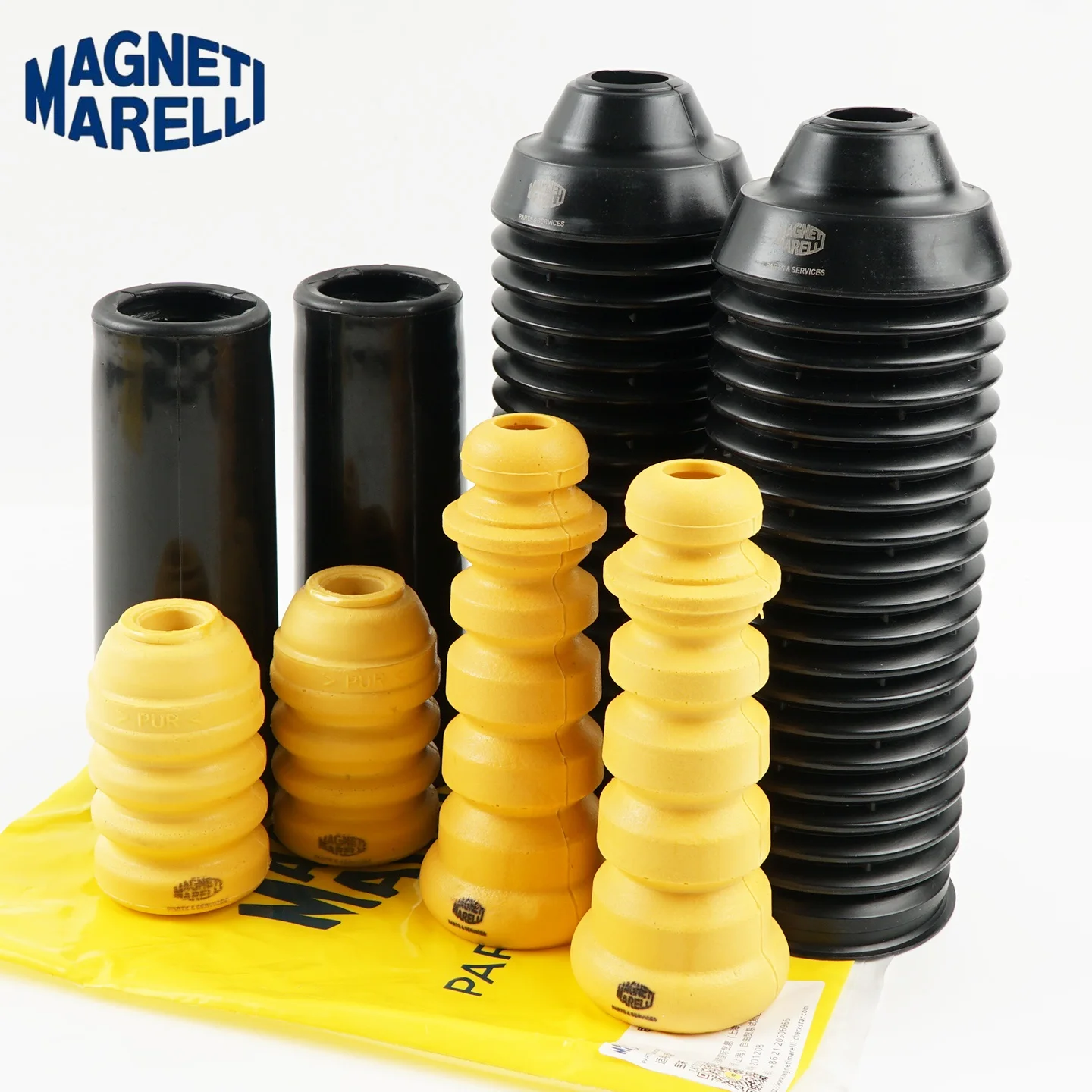 4 Stück 1J0512131 357412303F Stoßdämpfer-Pufferblöcke mit Staubschutz für vorne und hinten, passend für VW Bora, Golf MK4, Jetta, Beetle, Leon. – Detail 1