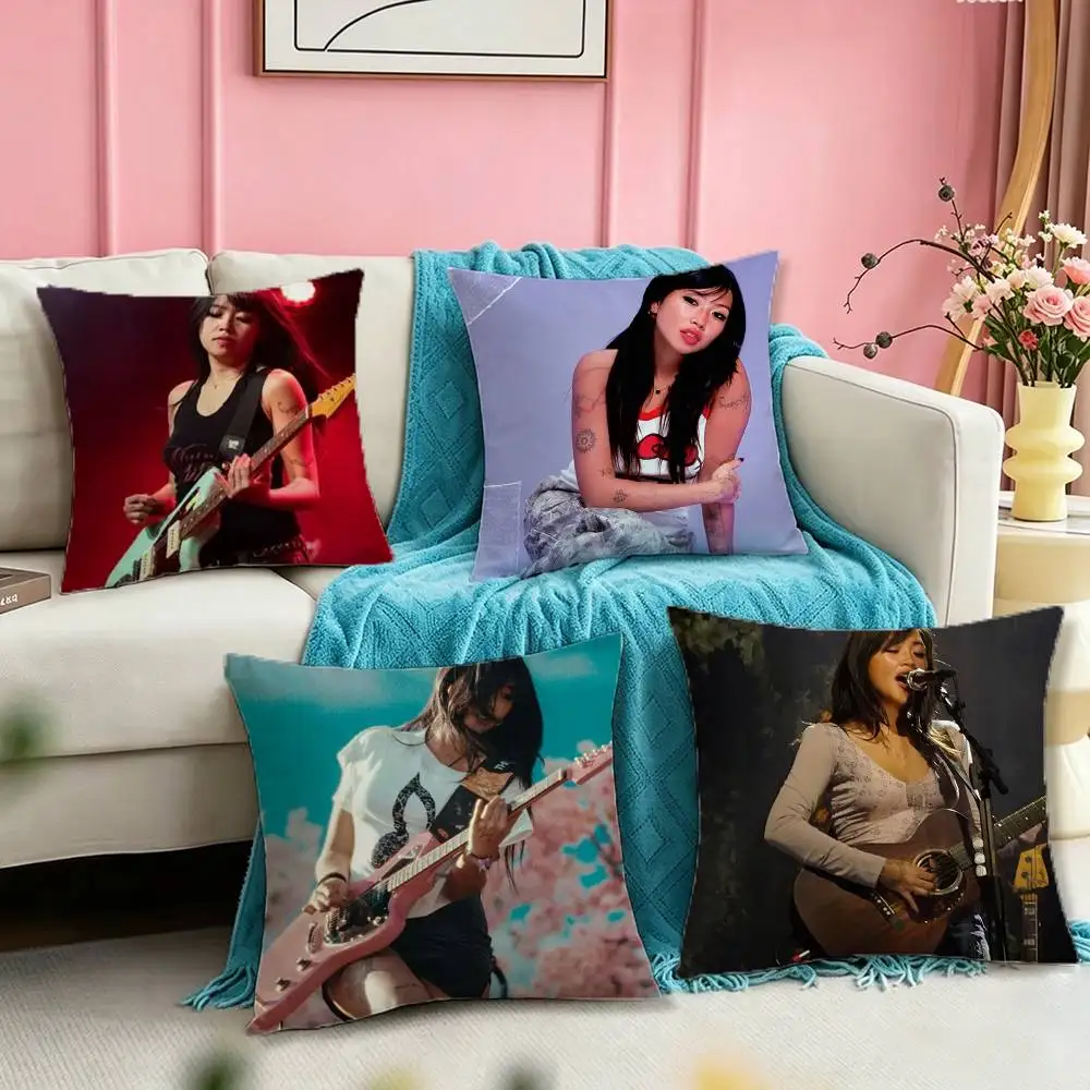 Singer Beabadoobee Pillow Case Square Double-Sided Sofa Cushion Cover Bedroom Bedside Pillow