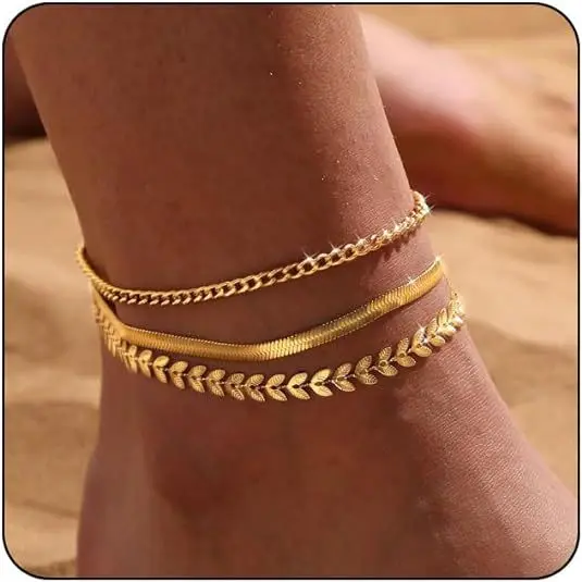 Gold/Silver Ankle B…