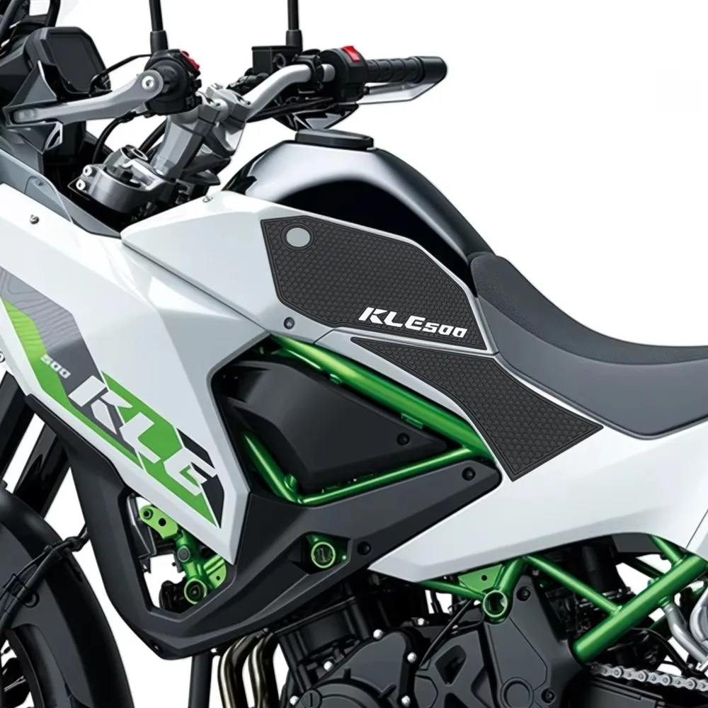 For Kawasaki KLE500 KLE500ABS KLE500SE ABS 2026 Motorcycle Fuel Tank Protection Anti Slip Pad Knee Pad Decorative Sticker Parts