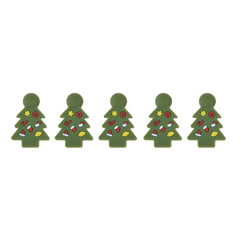 5 pcs Silicone Teether Xmas Tree Shape Teeth Grinding Stick For Babies Baby Chew Molar Rod Silicone Teether For Kids Baby Care