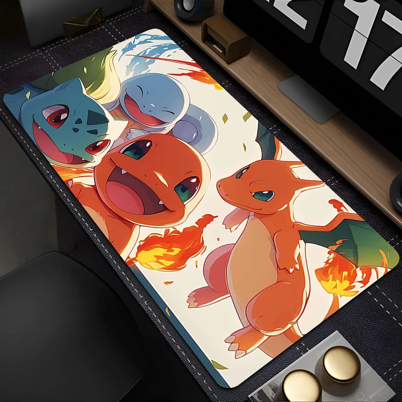 High-Quality Mouse Pad rubber table Gamer Desk mat P-Pokemon Computer Keyboard Pad gaming Design sense carpet Rubber PC Mousepad
