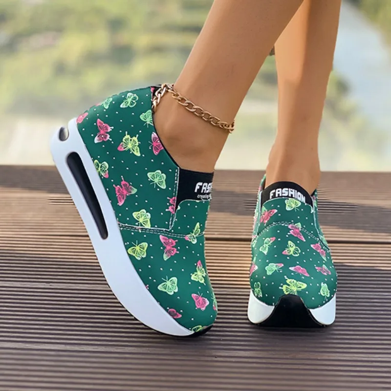 New Women Sneakers Fashion Breathable Vulcanized Casual Loafers Comfortable Platform Sneakers Luxury Designer Shoes for Women