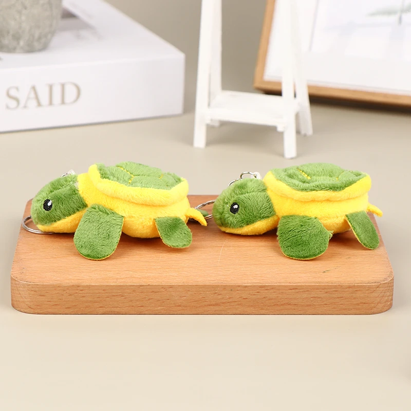 1Pc 10CM Leuke Schildpad Gevulde Pop Cartoon Zachte Knuffel Sleutelhanger Tas Hanger Kid Gift