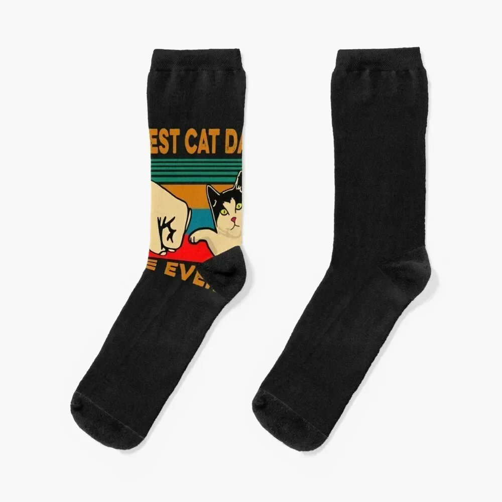 Best Cat Dad Ever Socks Run aesthetic New year's soccer anti-slip Men Socks Women's