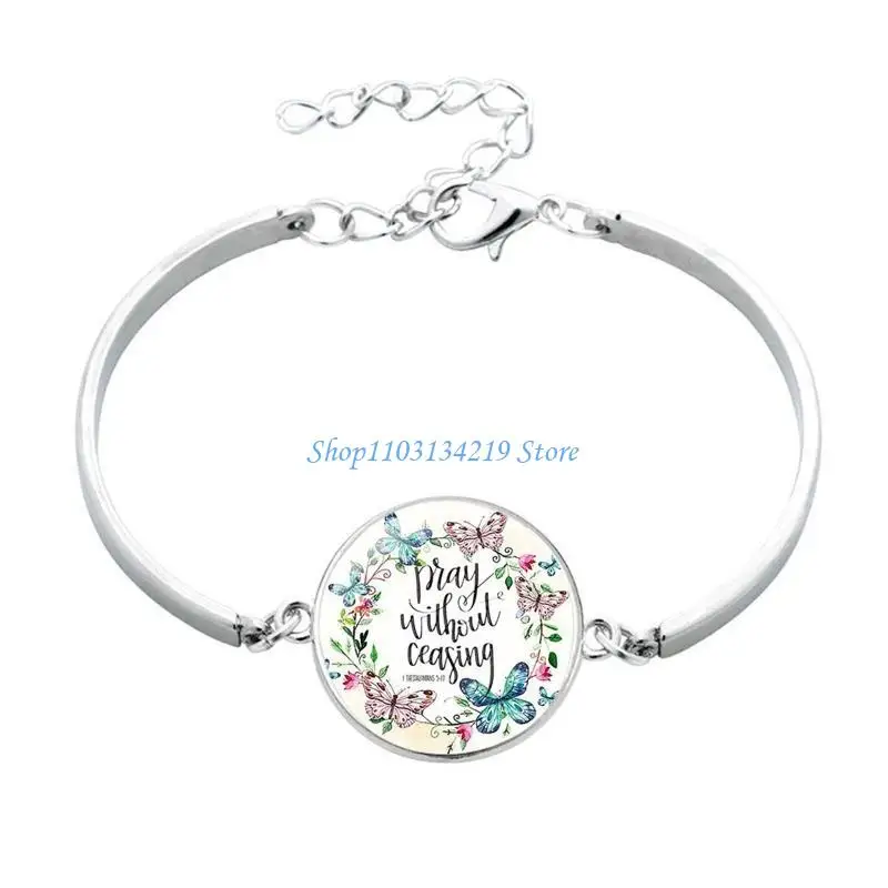 N5KC Valentine's Day Quotations for Time Bangle Bracelet Adjustable Size Jewelry for Men Women Lover Wedding Gifts