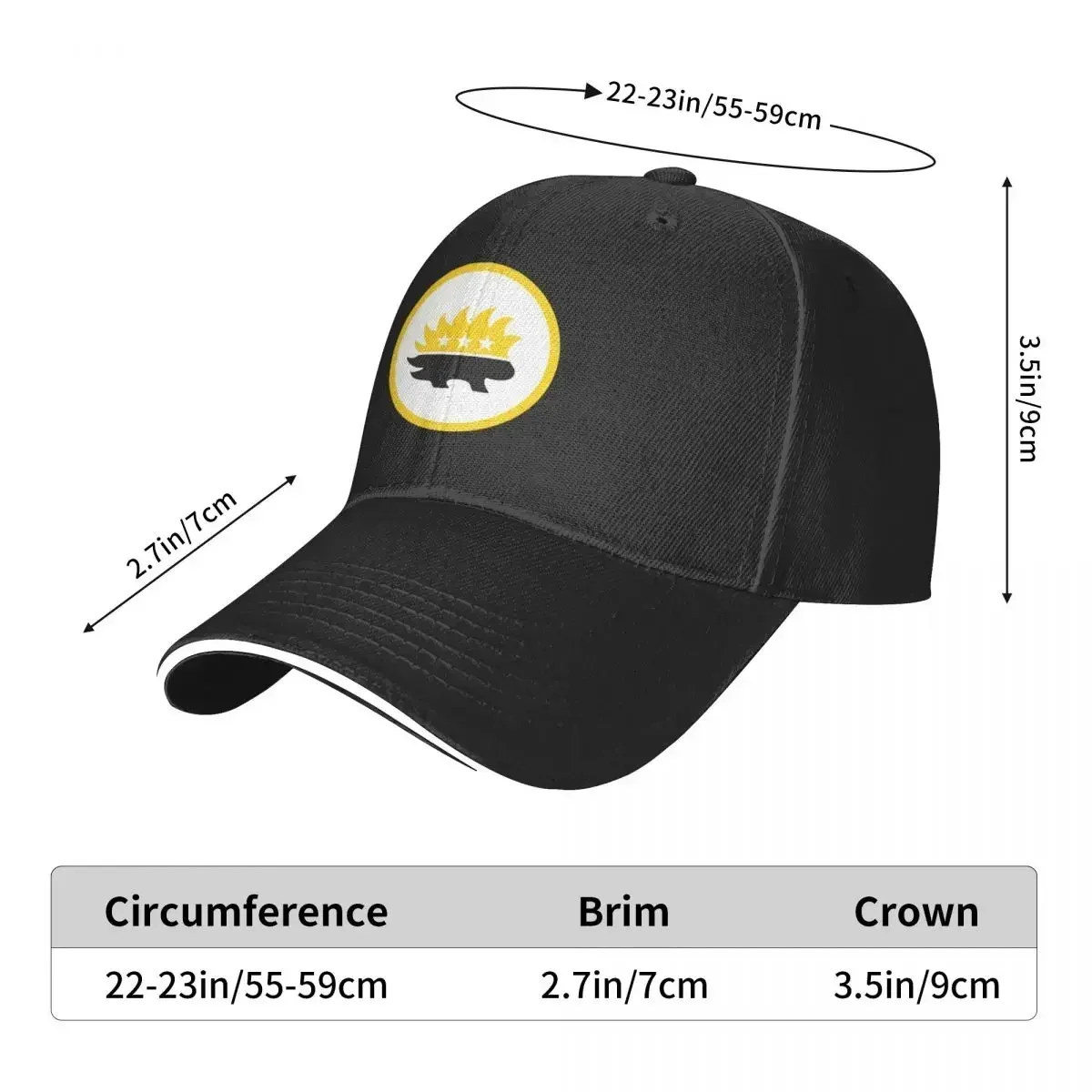 Libertarian Party Anarcho Capitalist Porcupine Disc Cap Fashion Baseball Caps Unisex Baseball Hats Customizable polychromatic