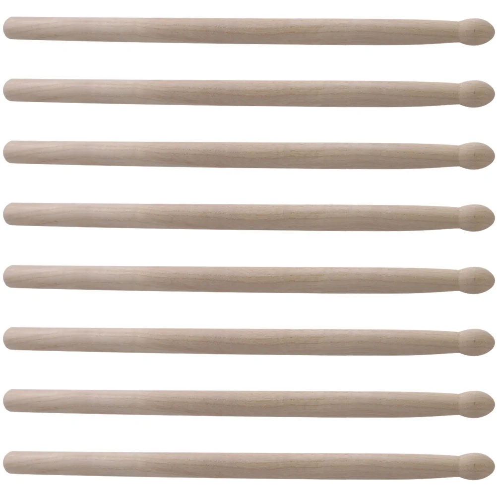 

4Pairs Waist Drum Sticks Kit Natural Wood Drum Sticks Excellent Workmanship Smooth Grip Reduced Wrist Fatigue for Student