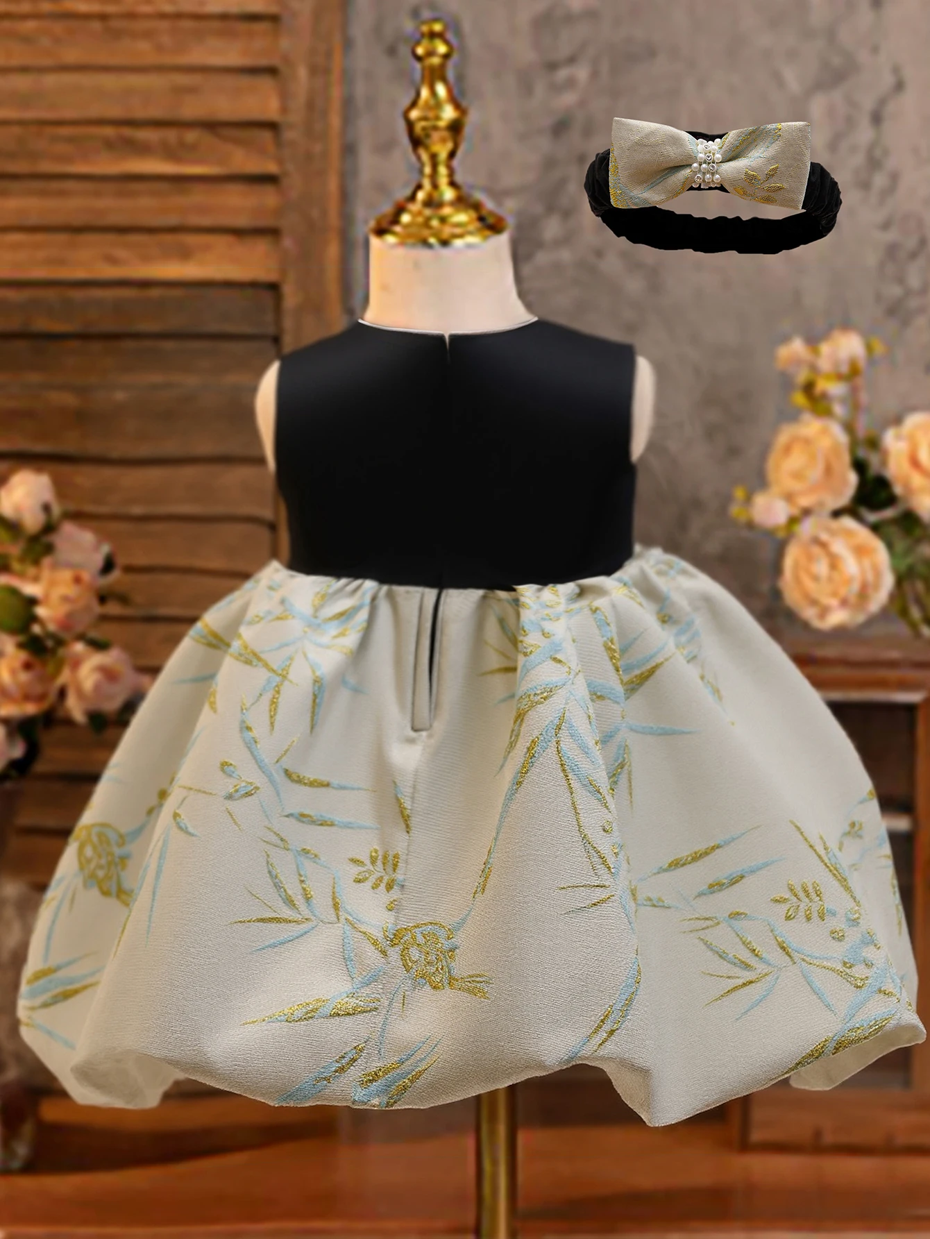 High Quality Jacquard High-End Sleeveless Dress For Baby Girls And Children Suitable For Birthday Party Dresses
