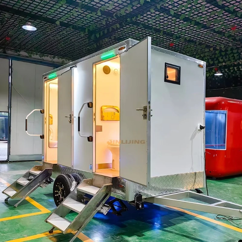 Rimorchio per WC con doccia mobile portatile per bagno esterno in fabbrica in vendita