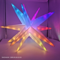 60CM Smart APP Firework String Lights with Remote Outdoor RGBIC Hanging Starburst Lights Christmas Tree Topper Star Light