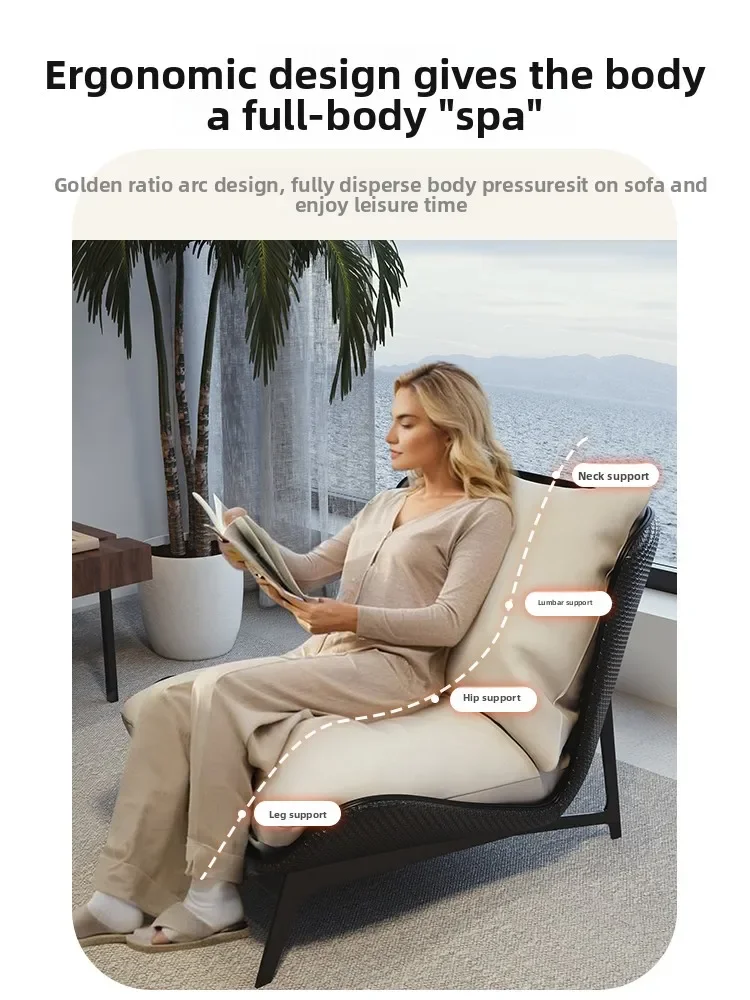 Single sofa chair retro living room balcony casual lying bedroom bed and breakfast lazy chair light luxury high-end