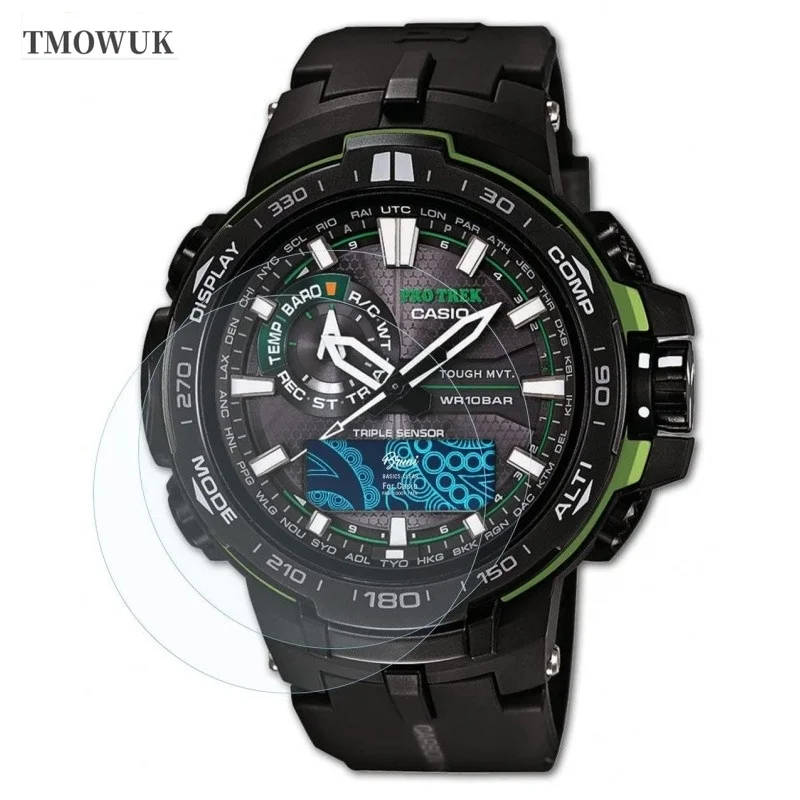 

For Casio GA100 6100 TR770 Pro-Trek EFR 303 GA-2200 GA-2100 GST-W300 Tempered Glass Screen Protector Watch Film HD Clear 9H Anti