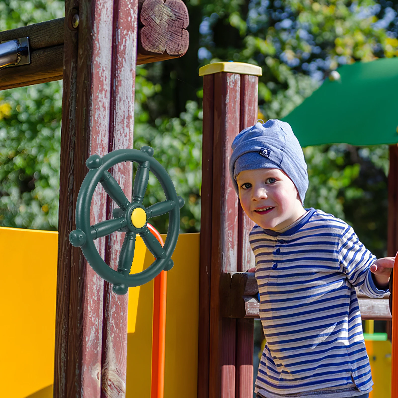 Achtertuin Piratenschip Stuurwiel Stevig Plastic Schommelbevestiging Onderdeel Buitenspeelset Speeltuin Schommel Vervangingswiel