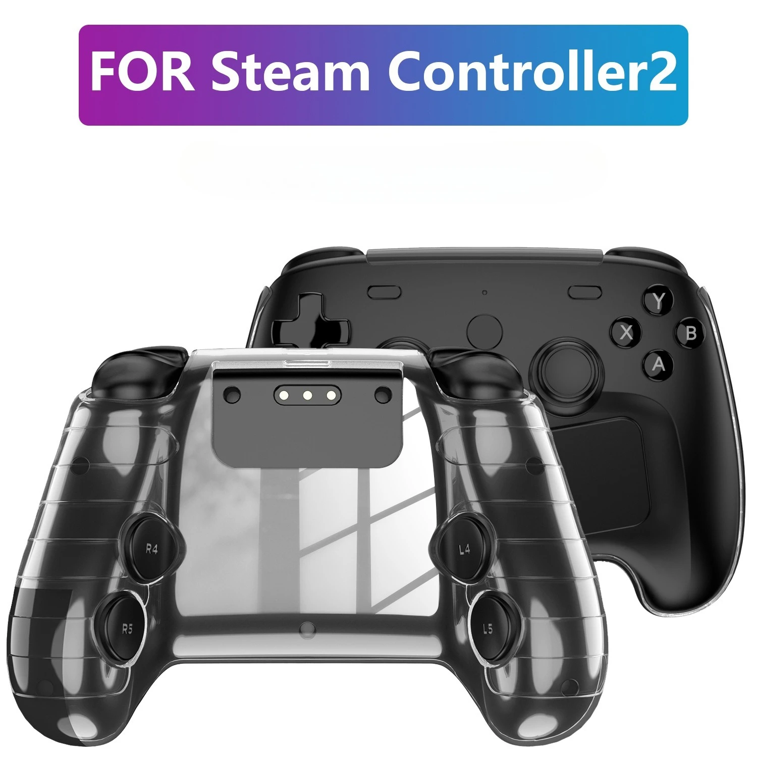 Neu Eingetroffene TPU Rundum-Schutz Anti-Sturz PC Schutzhülle für Steam Controller 2 Stoßfeste Staubdichte Schutzhülle