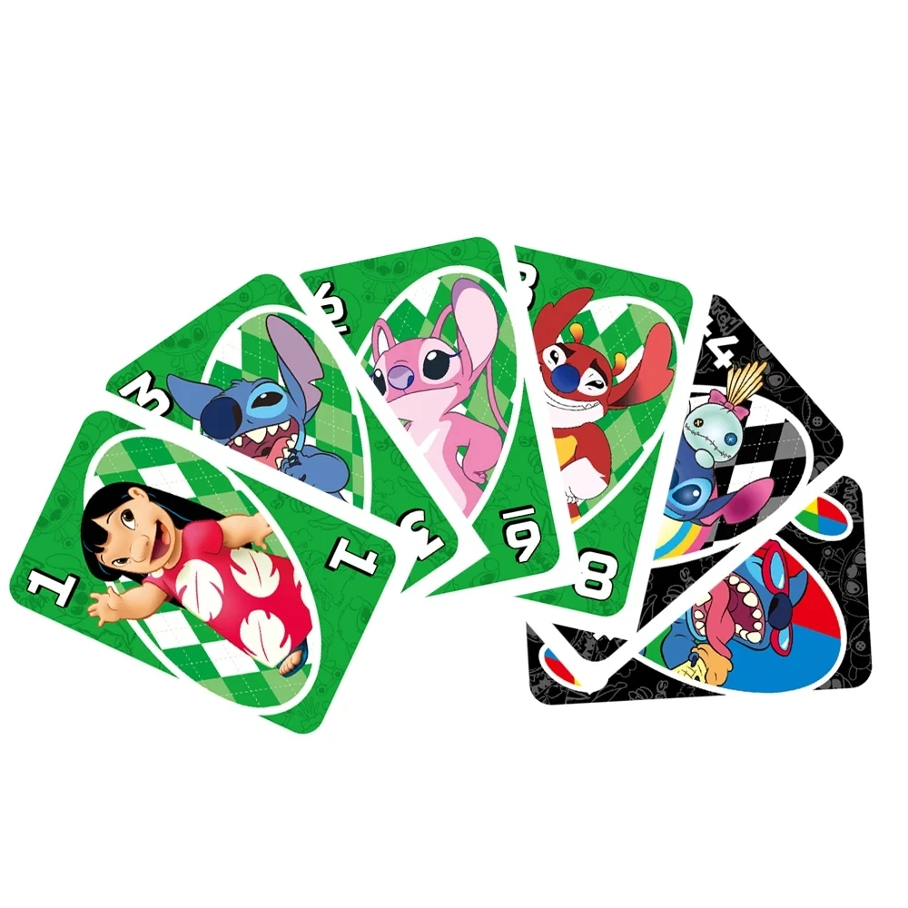 Mattel Games UNO LILO & STITCH juego de cartas para Noche Familiar con gráficos temáticos de programa de Tv y una regla especial para 2-10 jugadores