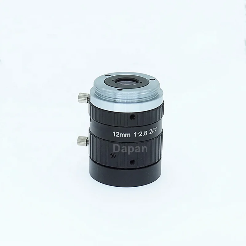 工業用レンズ 12mm FA レンズ 10MP F2.8 2/3 インチ カメラレンズ C マウント 低歪み マシンビジョン用
