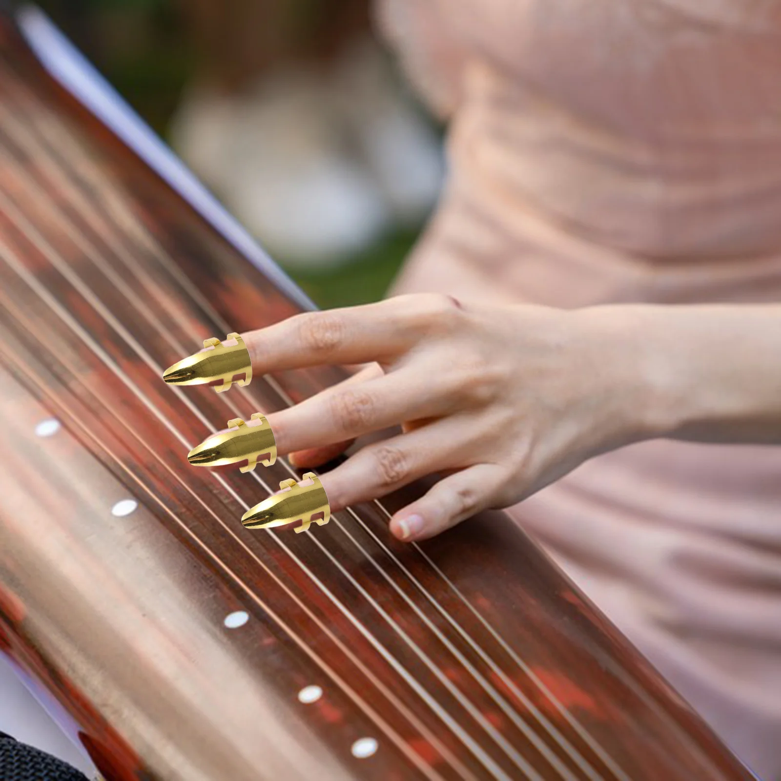 

1 set 1 Set Metal Finger Picks Adjustable For Banjo Ukulele Thumb Finger Picks Durable Guitar Practice Tool Guitar Accessories