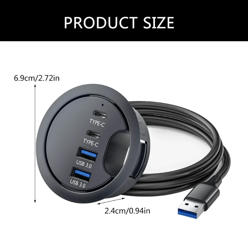 USB Hub Card Reader 3/4 Port USB Desk Splitter Dock Station Memory Card Reader Dock Station for Desktop PC Desk