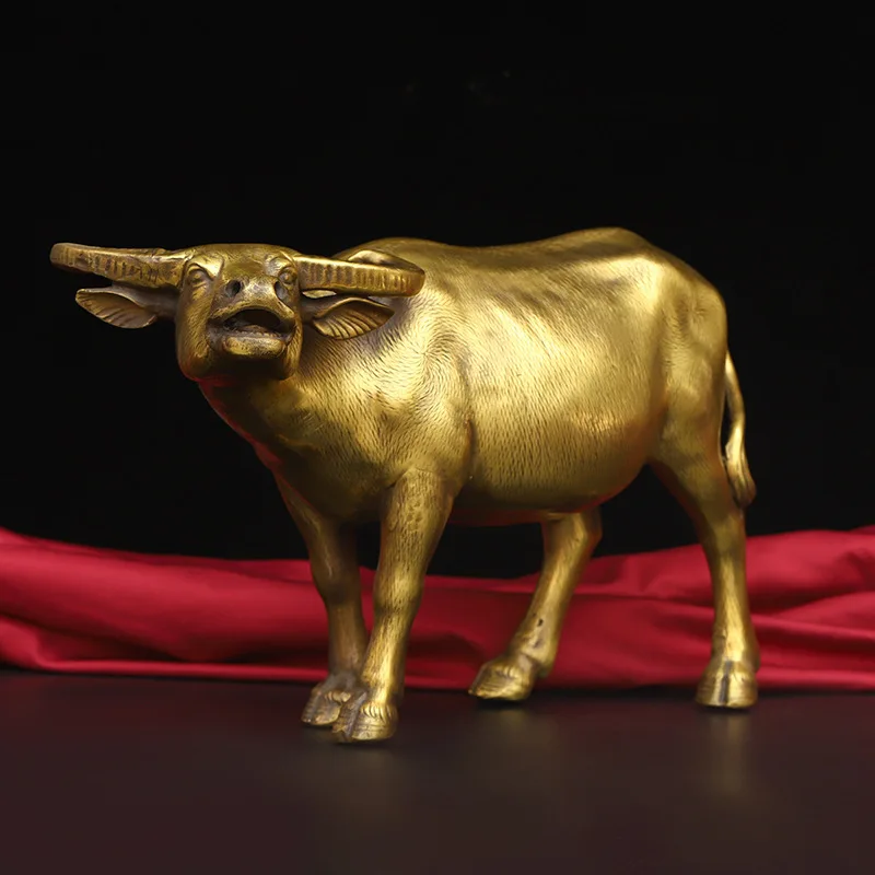 Guyunzhai Brass Buffalo Topnew Decoration Chinese Zodiac Cow Home Office Decorations Crafts