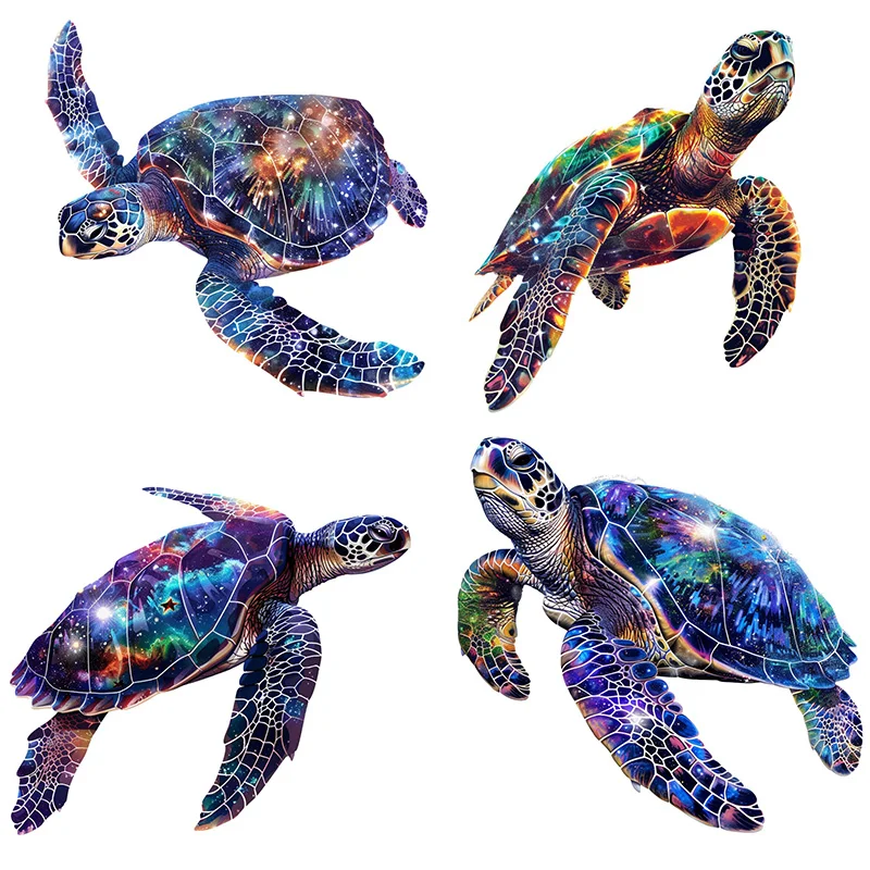 

KT99# Cosmic Sea Turtle Sticker Durable Material, Perfect for Toilet，Home Wall Decor, Aesthetic Room Decoration