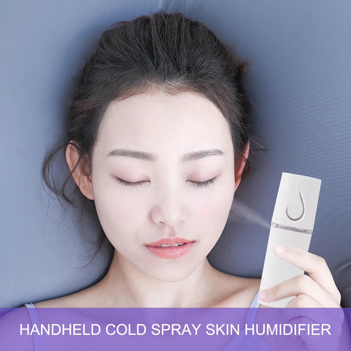 

1Pcs Portable Nano Mist Sprayer Mini Face Spray Device Handheld White Steamer Moisturizing Hydrating Deep Skin Care Tool