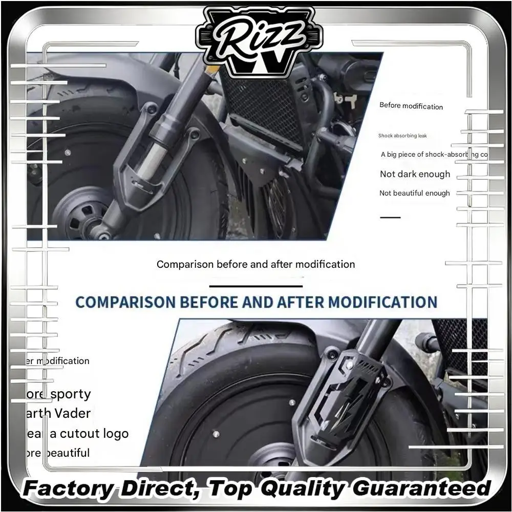 FOR VOGE CU525 Matte Black Warrior Front Shock Absorber Decorative Shield CNC Aluminum Blackened Suspension Baffle Motorcycle