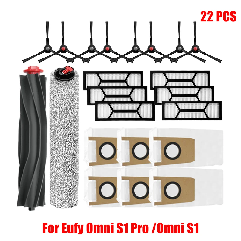 Voor Eufy Omni S1 Pro/Omni S1 Stofzuiger Onderdeel Hoofdrol Zijborstel HEPA Filter Mop Doek Stofzak accessoires