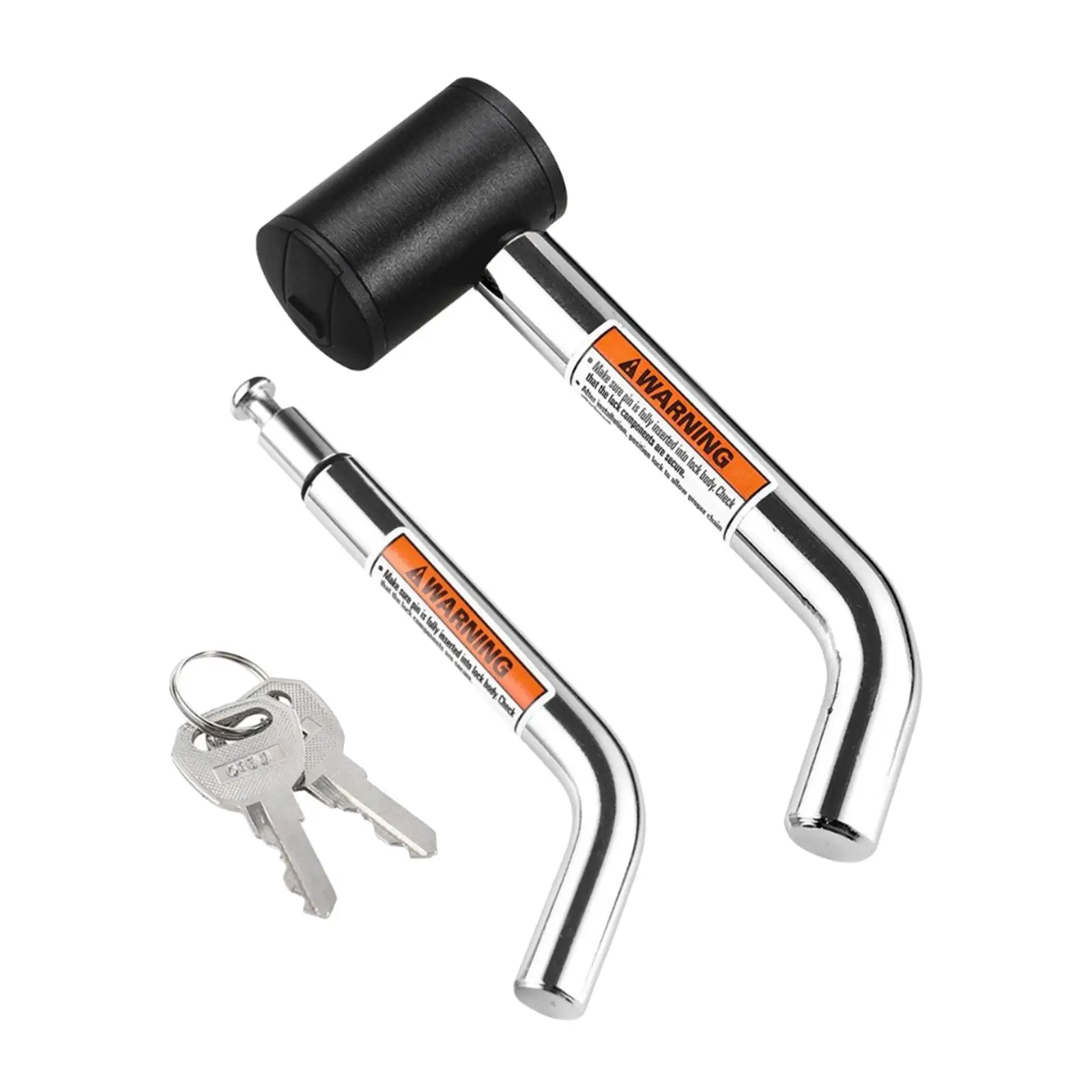 Hitch Receiver Lock Trailer Coupler Lock with Keyhole Cover Weather Resistant