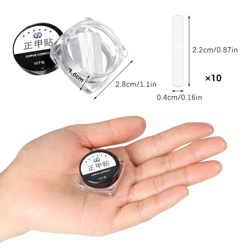 Kit de traitement des ongles incarnés, Patch élastique, Correction des ongles des orteils, Clip de lissage, attelle, outils de pédicure pour usage domestique, 10 pièces