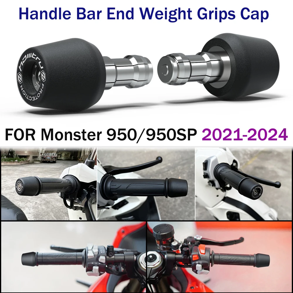 Monster 950SP Motorcycle accessories Handle Bar End Weight Grips Cap Kit For Ducati Monster 950 950SP 2021-2024