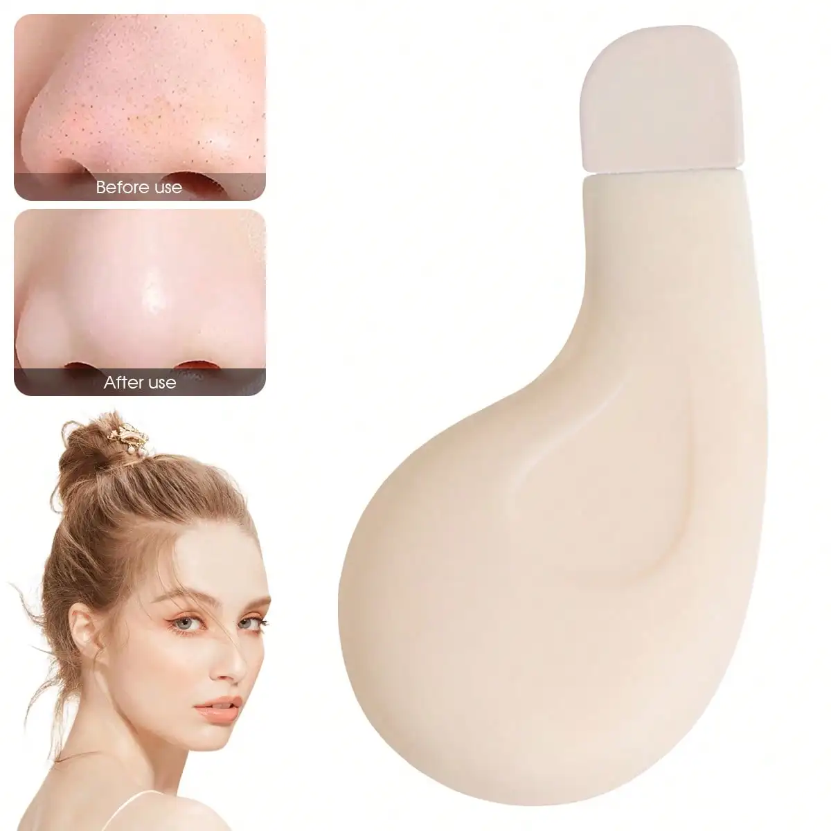 عبوة واحدة من أداة إزالة الرؤوس السوداء من السيليكون لإزالة الرؤوس السوداء ومكشطة الوجه للتنظيف العميق