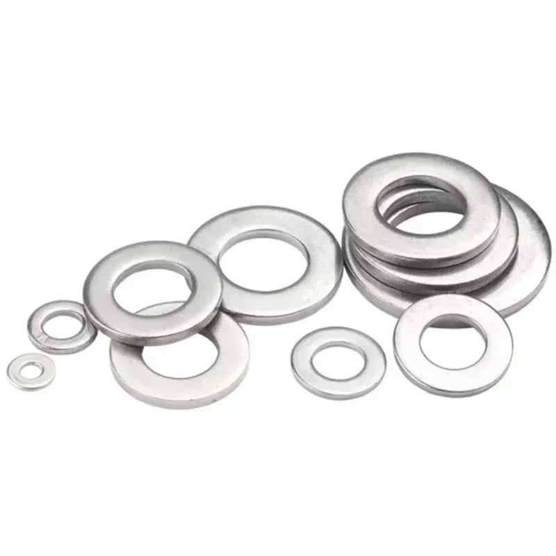 yes2000pcs/Lot 304 Stainless Steel M3 Flat Washers GB97 Spring Silvery White Metal Plain Gaskets