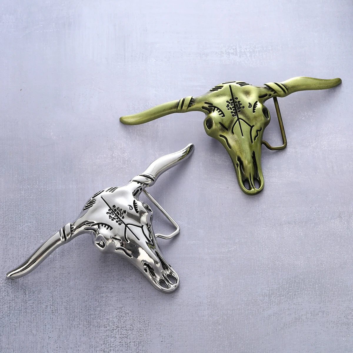 Accesorios para cabeza de hebilla de cinturón de piel de vaca de cobre antiguo de estaño antiguo tallado retro vaquero occidental