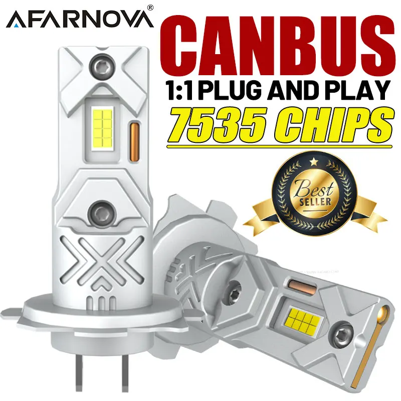 

2PCS H7 LED Car Headlight Bulbs Canbus Led Light for Car 7535 CSP Chip Turbo LED H7 1:1 Mini Size HeadLamp 6000K Plug And Play