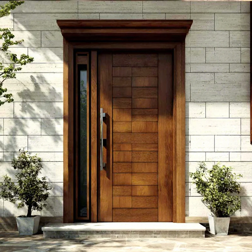 XIYATECH Luxury House Main Wooden Fire Rated Door Modern Design Single Sound Insulated Security Wood Fireproof Swing Doors