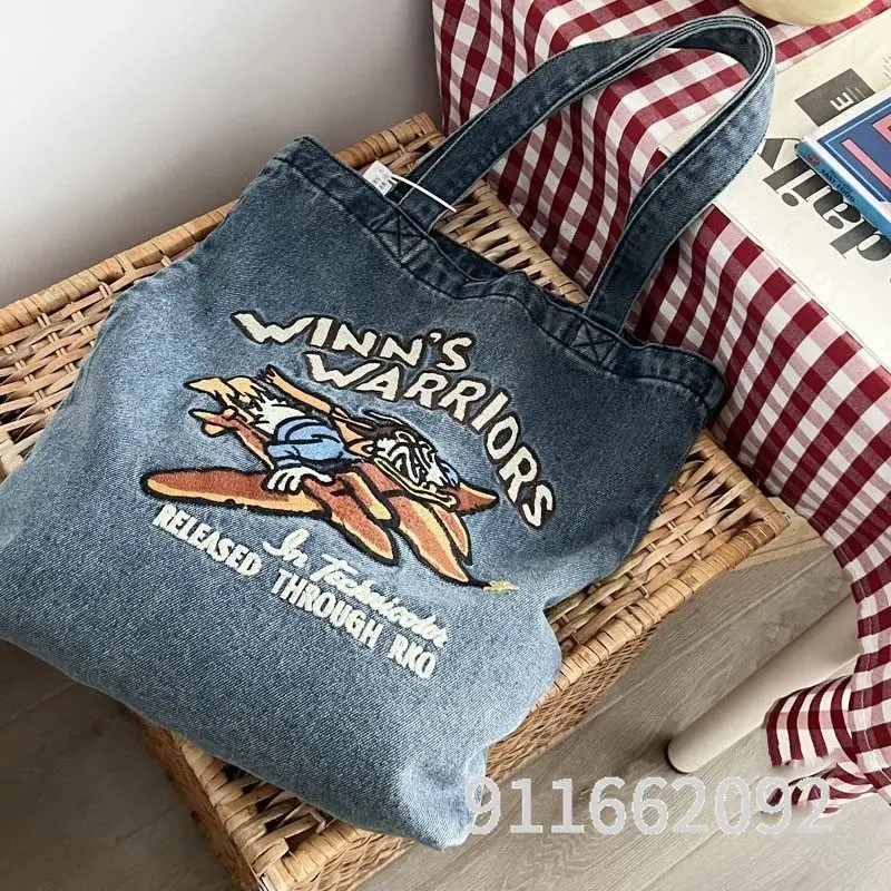 Disney Donald Duck New Handbag Luxury Brand Women\'s Handbag Cartoon Embroidery Large Capacity Multifunctional Shopping Bag