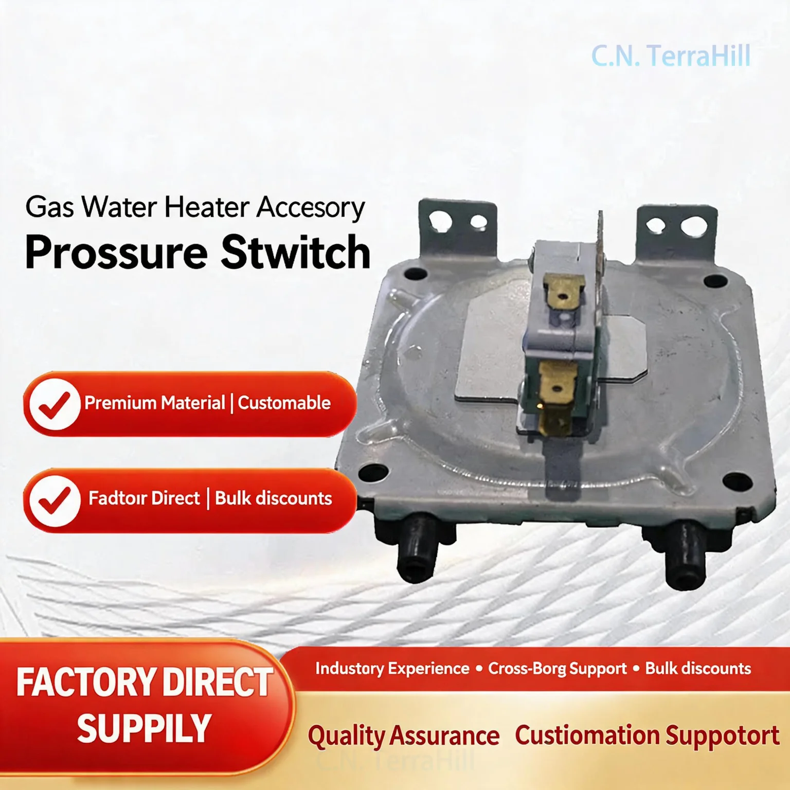 Gas Water Heater Pressure Switch Sensor Replacement Part for Wall Hung Boiler Universal Wind Pressure Switch