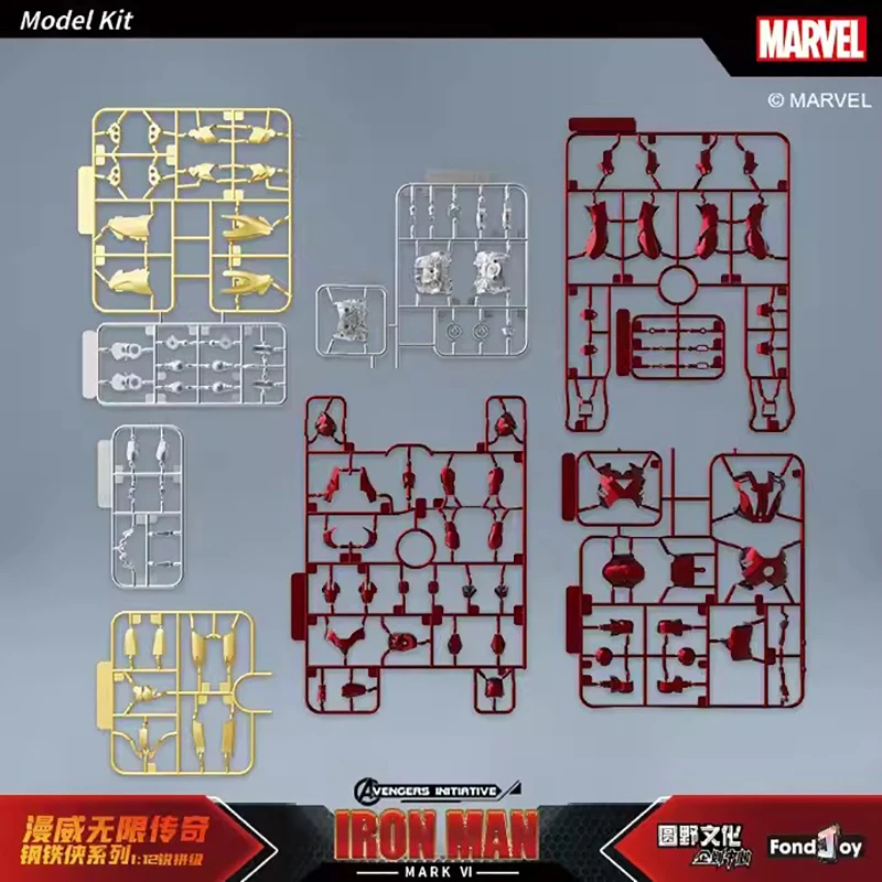 Fondjoy The Avengers Iron Man MK6 ชุด 1/12 Infinity Saga Assembly 15 ซม.อะนิเมะAction Figureเดสก์ท็อปเครื่องประดับตกแต่งของเล่น