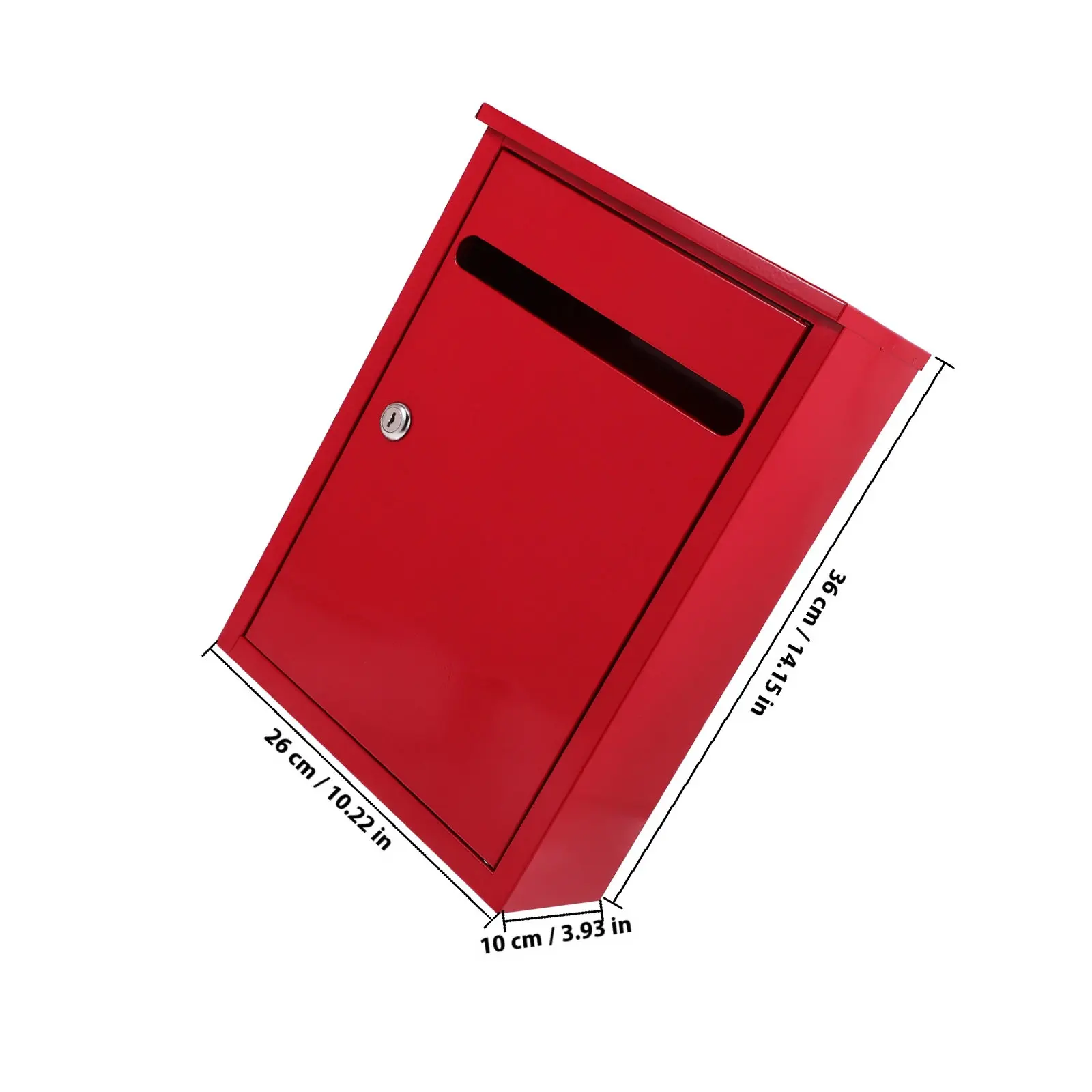 Metal Wall Mounted Lockable Outdoor Suggestion Box Security Mailbox for Feedback Complaints Donations Large Letter Box Outdoor