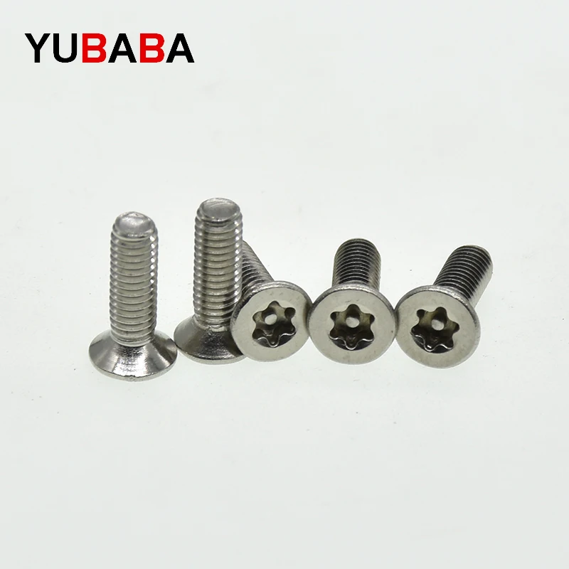 M3 M4 M5 M6 304 stainless steel Six Lobe Torx Flat Countersunk Head with Pin Tamper Proof Anti Theft Security Screw Bolt