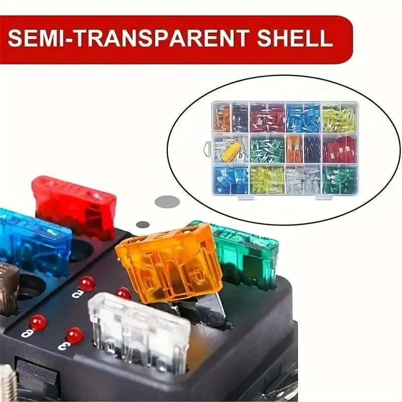 120-300 Auto-Sicherungs-Sortiment-Set, Flachsicherungen, Automobil-Standard-, Mikro- und Mini-Sicherungen mit Sicherungsabzieher für LKW, Boot, Wohnmobil und PKW – Detail 9