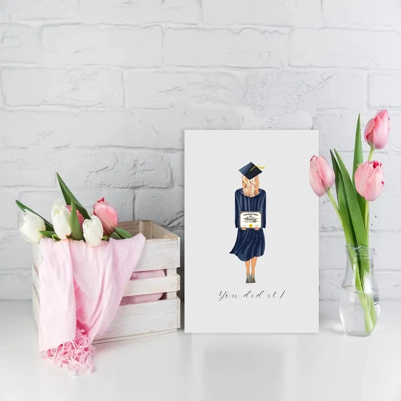 1 pc funny graduation card, the best gift for friends and family.