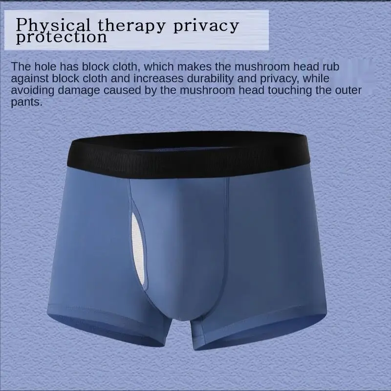 Separation Correction Underpants Men Prepuce Boxer Ice Silk Friction Reduction Sensitive Grab Sexy Gay Special Plus U-convex