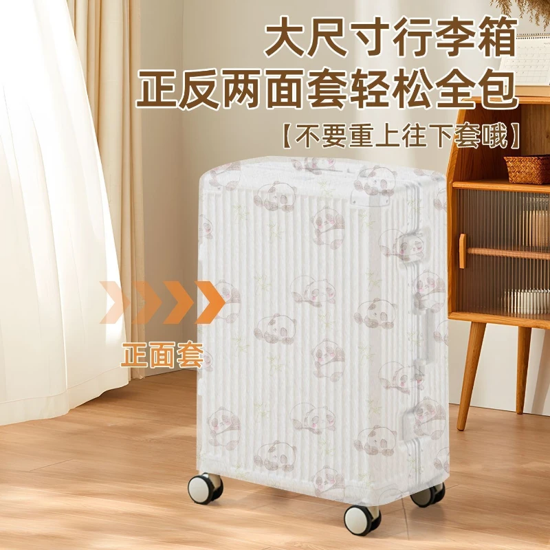 Luggage Dust Cover Universal All Inclusive Disposable Non-woven Fabric Travel Suitcase Storage Protective Cover Rain Cover 3