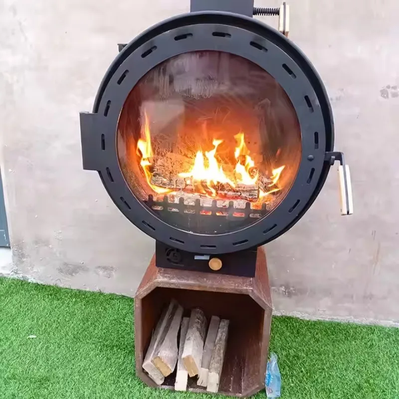Indoor Fireplace Hanging Suspended Wood-Burning Fire Heater Stove for Living Room Decorative Design