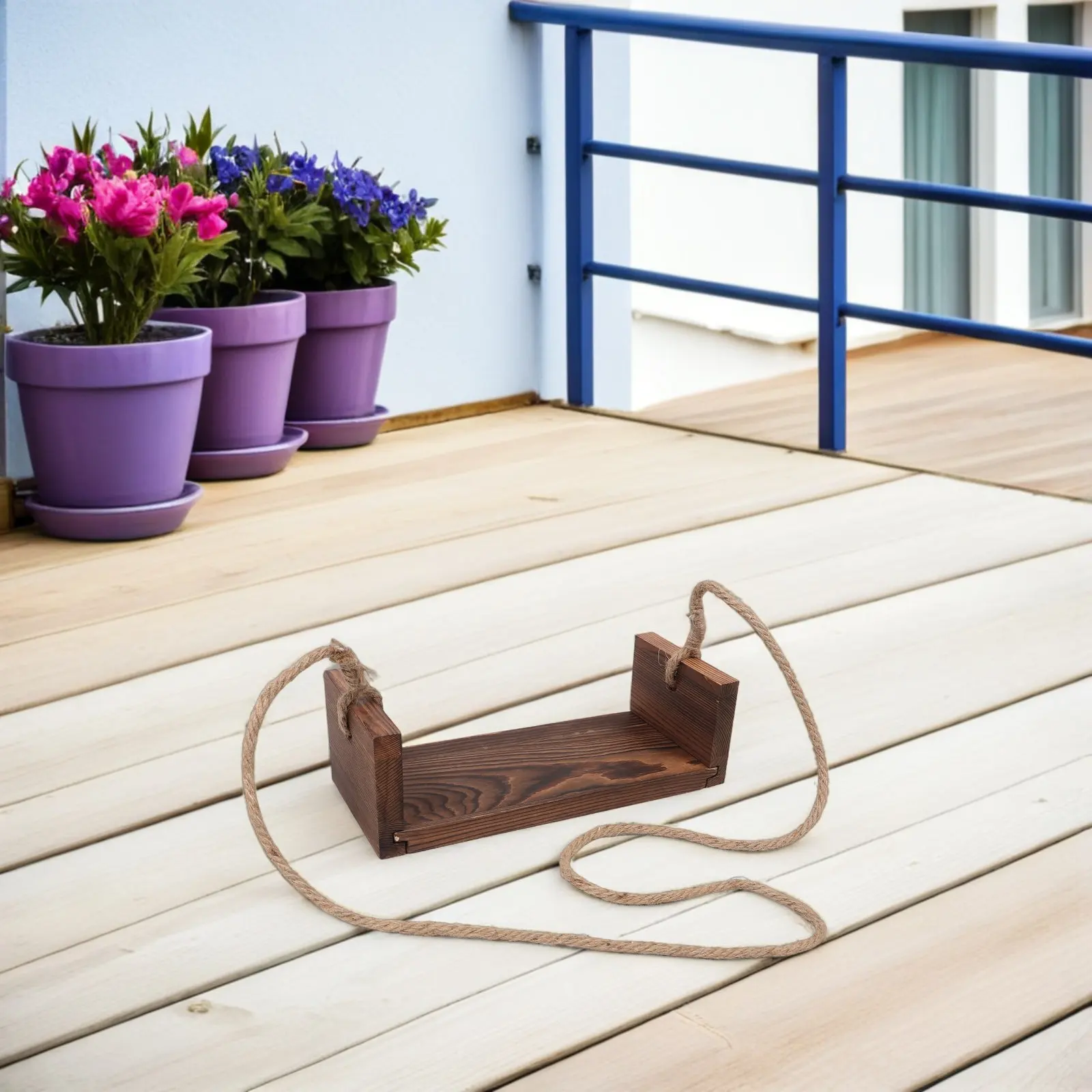 newborn-photography-props-wooden-swing-seat-natural-wood-macrame-hanging-baby-swing-chair-soft-cushion-infant-photo-shoot