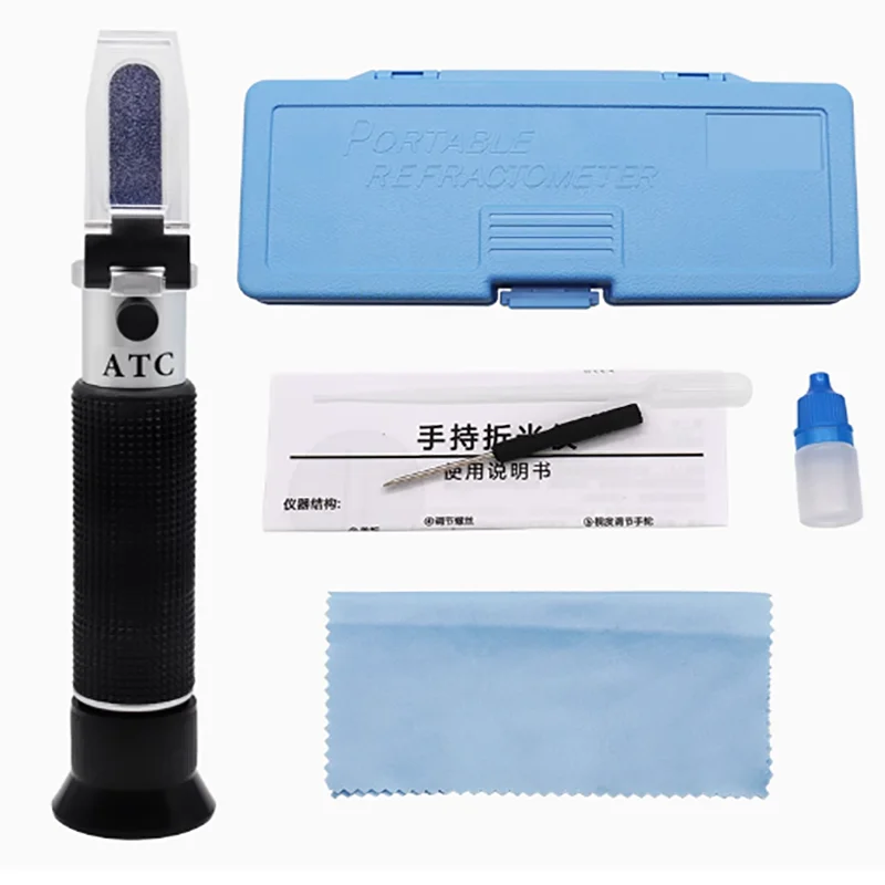 Alcohol meter Handheld 0-80% refractometer Alcohol meter Ethanol alcohol concentration measuring instrument Refractometer