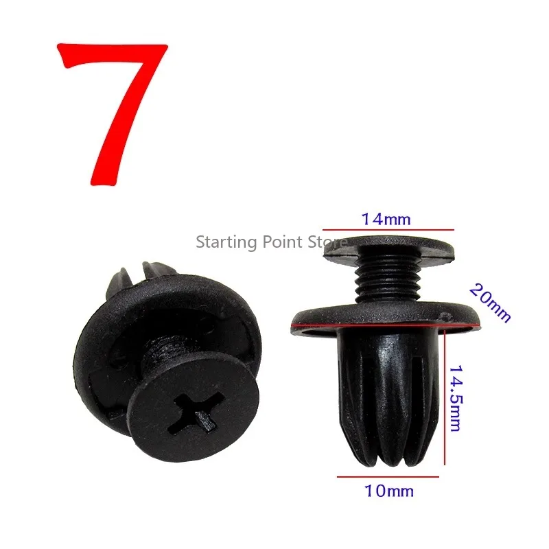 10-20PC Snap door panel universal car plastic extended mudguard expansion screw clip leaf panel lining